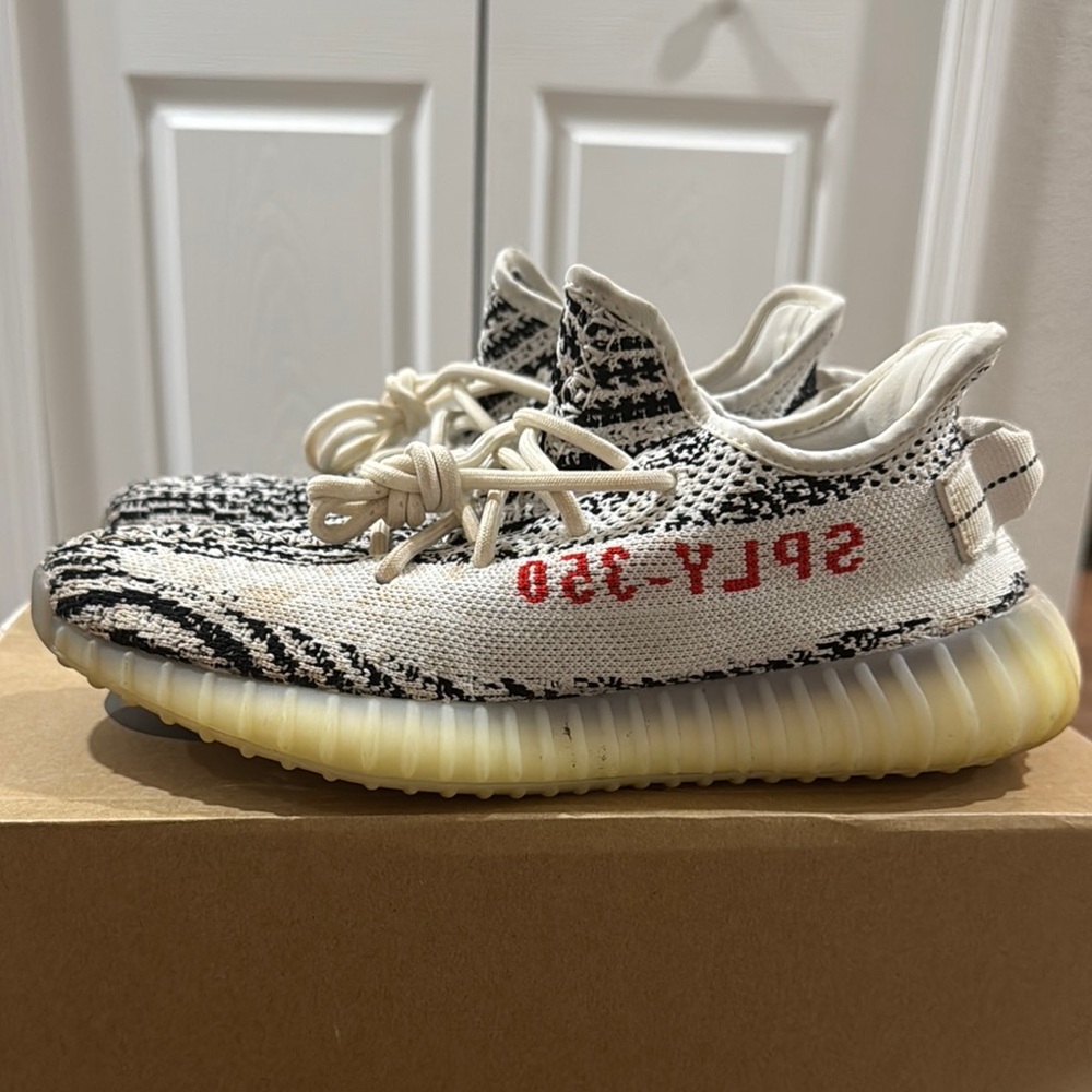 Adidas Yeezy Boost 350 V2 in Black, White, and Red